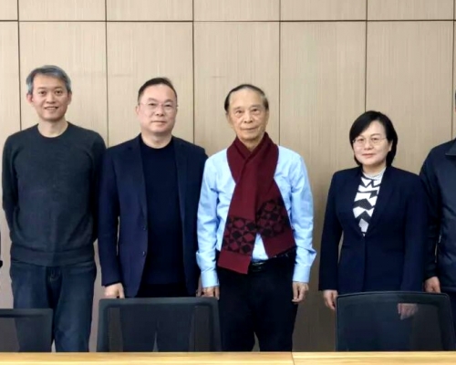 客籍院士张楚汉晤客联，寄语客青智库聚智兴乡