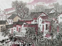 《黛瓦红檐处，烟火寄平生》梁伯聪故居写生