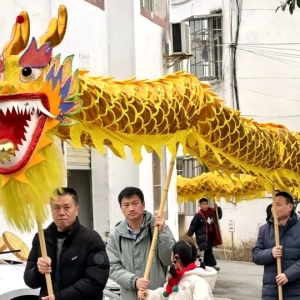 75米金龙舞动客家年！洛带宝胜村腊八节燃启天府年味