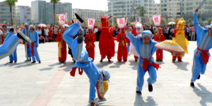 宁都刘坑竹马灯舞，千年武舞洗马拆牌